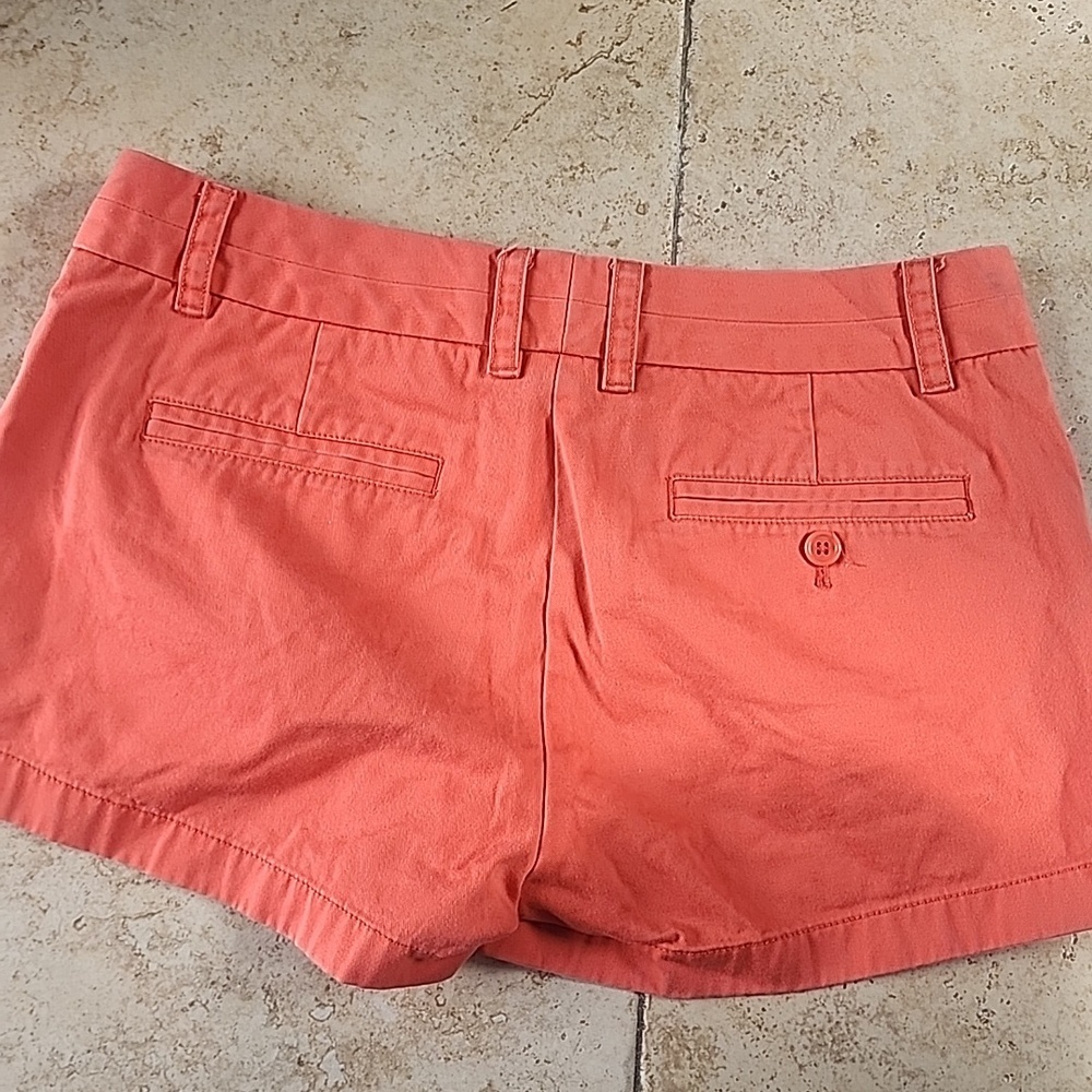 J. Crew Coral High-Rise Cotton Shorts - Picture 3 of 3